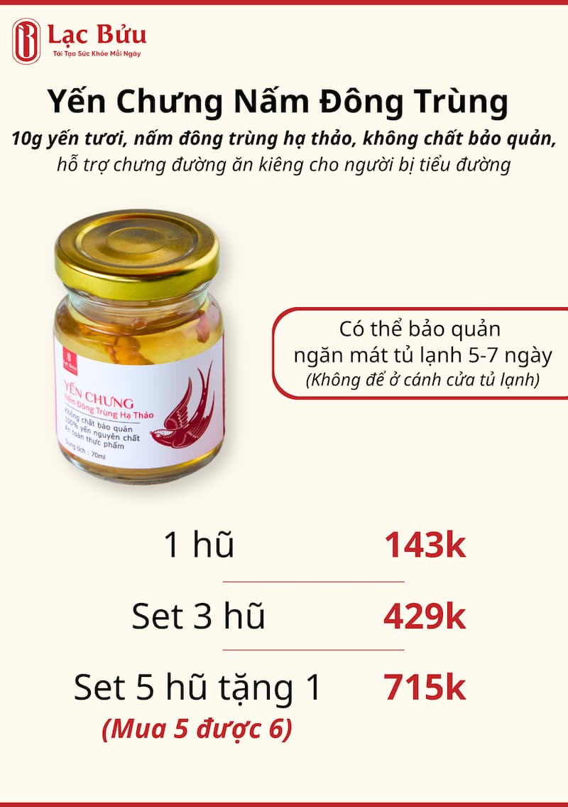Yến Chưng Nấm Đông Trùng Hạ Thảo
