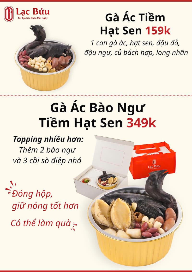 Gà Ác Tiềm Hạt Sen
